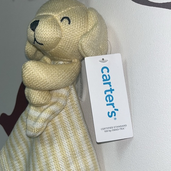 Carter’s Baby White/Yellow/Cream Teddy/Puppy Hand/Face Towel BNWT $18 - Picture 5 of 11